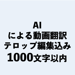 AI・動画翻訳1000