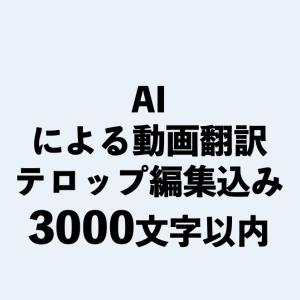 AI・動画翻訳3000